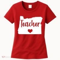 Oregon Teacher Red For Ed Women's T-Shirt thumb 0