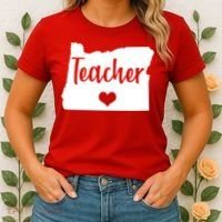Oregon Teacher Red For Ed Women's T-Shirt thumb 2