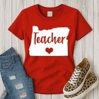 Oregon Teacher Red For Ed Women's T-Shirt thumb 3