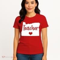 Oregon Teacher Red For Ed Women's T-Shirt thumb 4