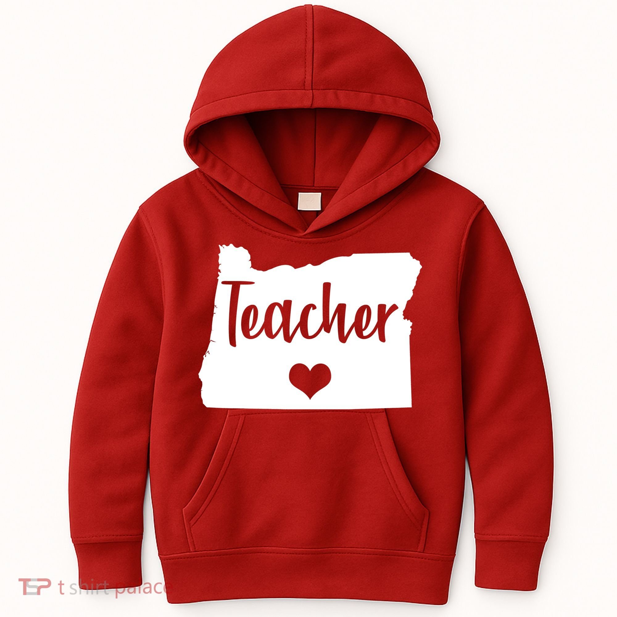 Oregon Teacher Red For Ed Kids Hoodie