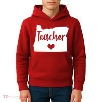 Oregon Teacher Red For Ed Kids Hoodie thumb 4