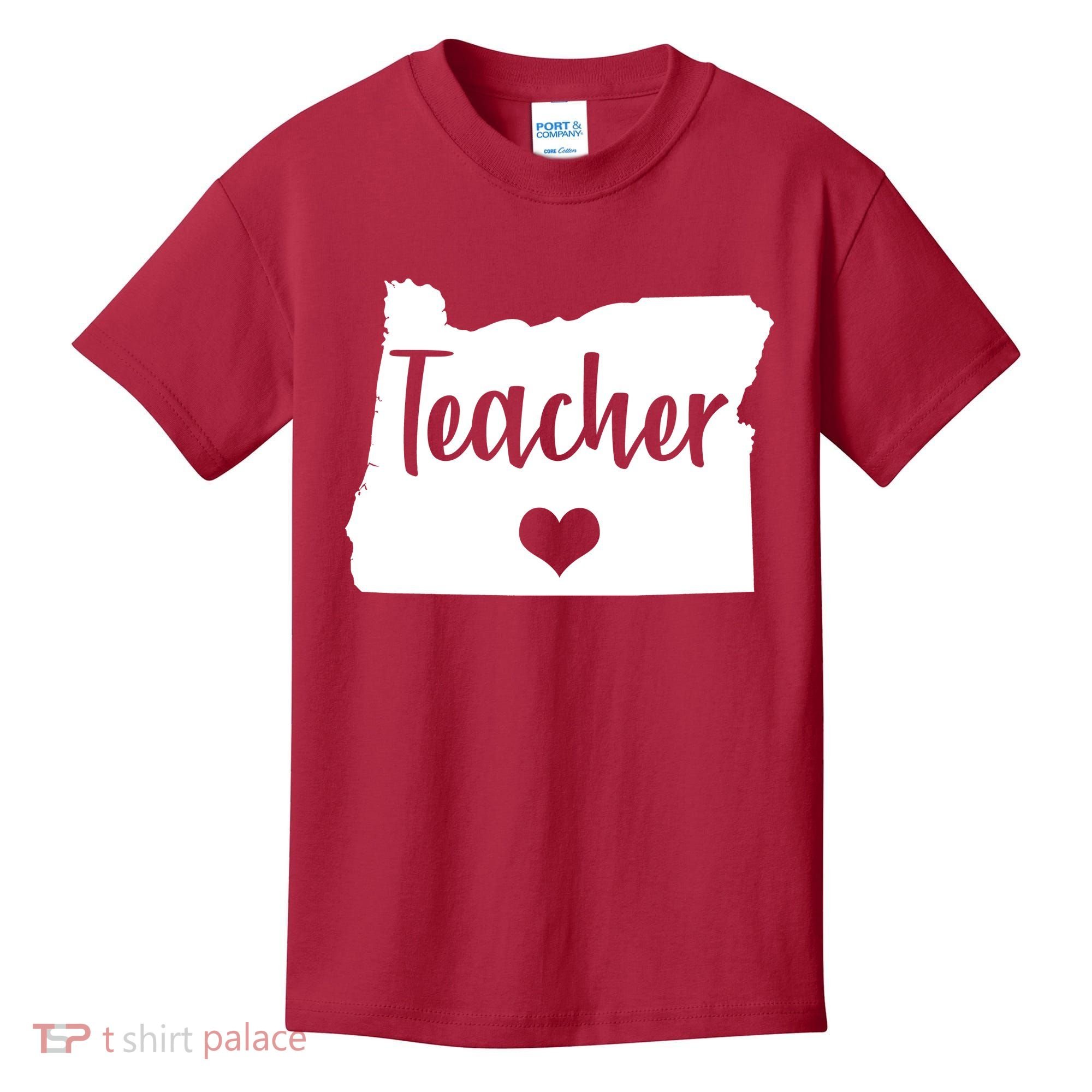 Oregon Teacher Red For Ed Kids T-Shirt