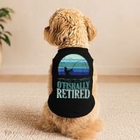 Ofishally Retired Fishing Retro Retirement Dad Gift Doggie Tank thumb 2