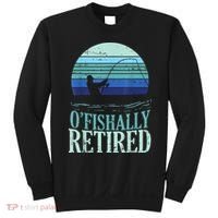 Ofishally Retired Fishing Retro Retirement Dad Gift Sweatshirt thumb 0
