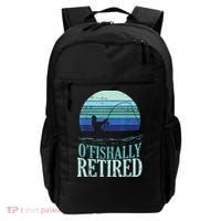 Ofishally Retired Fishing Retro Retirement Dad Gift Backpack thumb 0