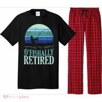 Ofishally Retired Fishing Retro Retirement Dad Gift Pajama Set thumb 0