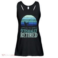 Ofishally Retired Fishing Retro Retirement Dad Gift Ladies Essential Flowy Tank thumb 0