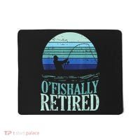 Ofishally Retired Fishing Retro Retirement Dad Gift Mousepad thumb 0