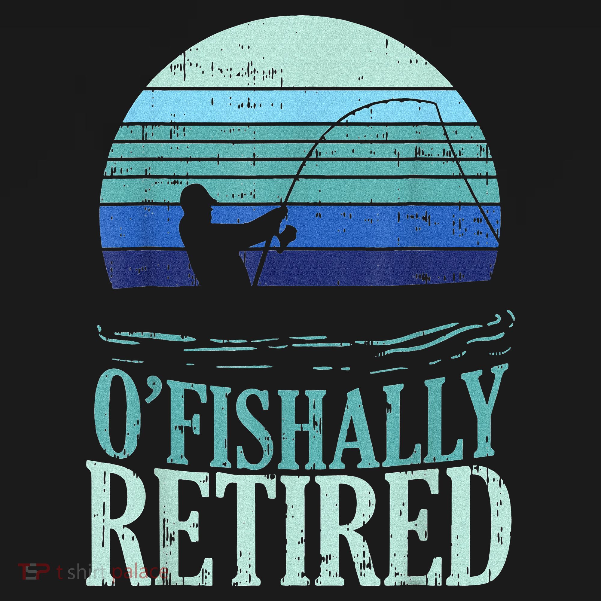 Ofishally Retired Fishing Retro Retirement Dad Gift Tank Top