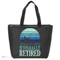Ofishally Retired Fishing Retro Retirement Dad Gift Tote Bag thumb 0