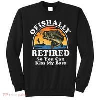 Ofishally Retired Funny Bass Fishing Retirement Gift For Men Sweatshirt thumb 0