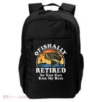 Ofishally Retired Funny Bass Fishing Retirement Gift For Men Backpack thumb 0
