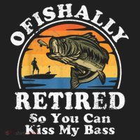 Ofishally Retired Funny Bass Fishing Retirement Gift For Men Beanie thumb 2