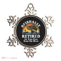 Ofishally Retired Funny Bass Fishing Retirement Gift For Men Ornament thumb 0