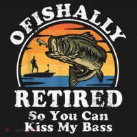 Ofishally Retired Funny Bass Fishing Retirement Gift For Men Ornament thumb 1