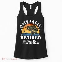 Ofishally Retired Funny Bass Fishing Retirement Gift For Men Women's Tank Top thumb 0