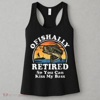 Ofishally Retired Funny Bass Fishing Retirement Gift For Men Women's Tank Top thumb 3