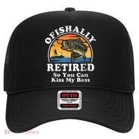 Ofishally Retired Funny Bass Fishing Retirement Gift For Men Hat thumb 0