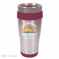 Ofishally Retired Funny Bass Fishing Retirement Gift For Men 16oz Travel Tumbler thumb 0
