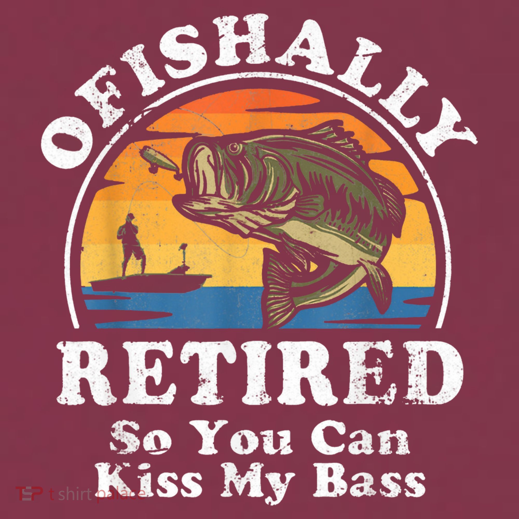 Ofishally Retired Funny Bass Fishing Retirement Gift For Men 16oz Travel Tumbler