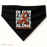 Orange Ribbon For Leukemia Awareness Family Support USA-Made Doggie Bandana thumb 0