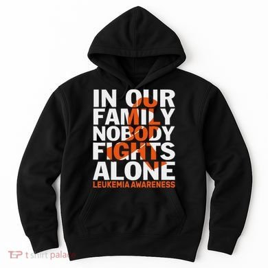 Orange Ribbon For Leukemia Awareness Family Support Hoodie