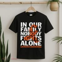 Orange Ribbon For Leukemia Awareness Family Support T-Shirt thumb 2