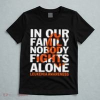 Orange Ribbon For Leukemia Awareness Family Support T-Shirt thumb 5