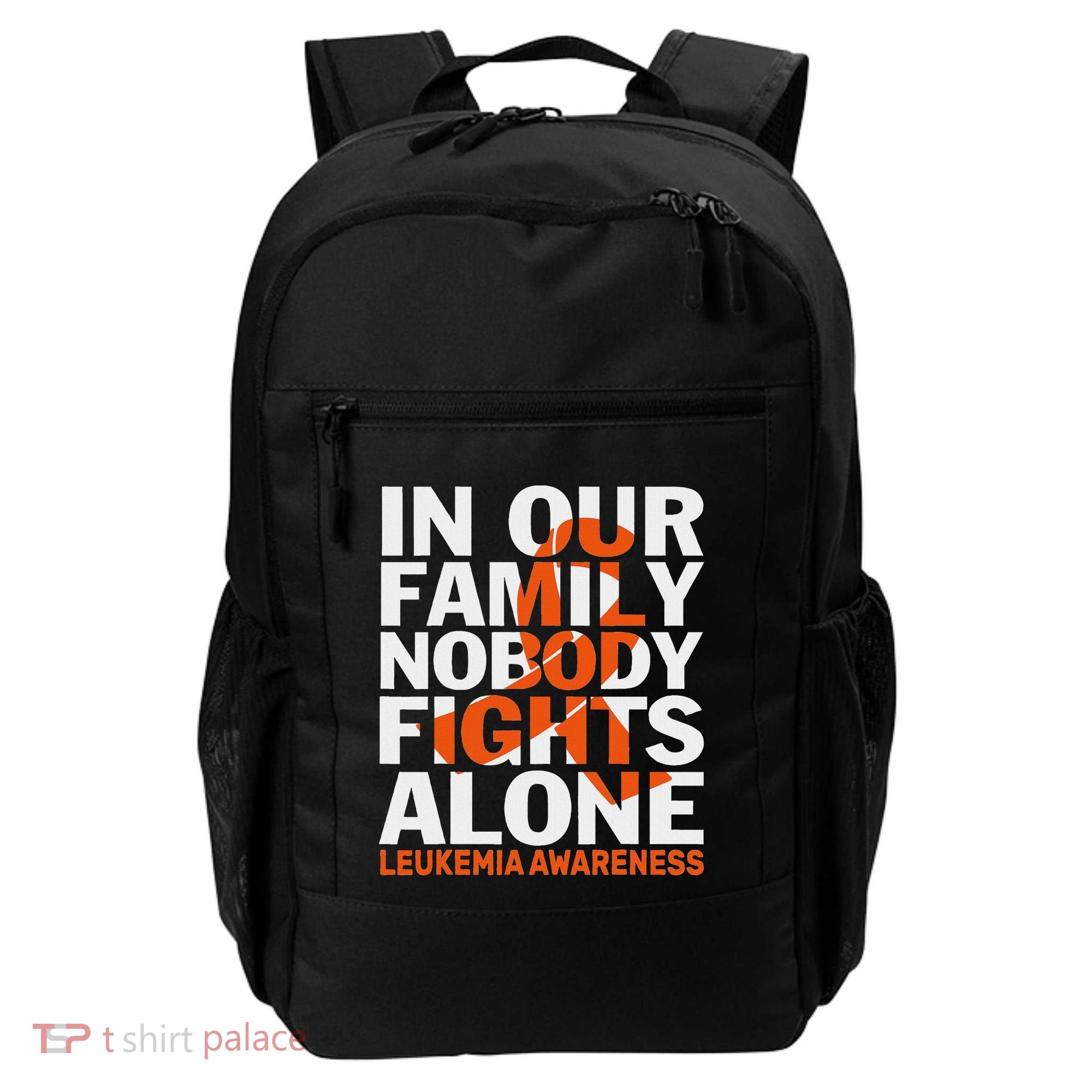 Orange Ribbon For Leukemia Awareness Family Support Backpack
