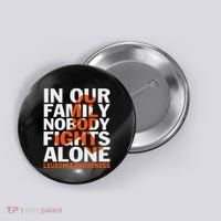Orange Ribbon For Leukemia Awareness Family Support Button thumb 0