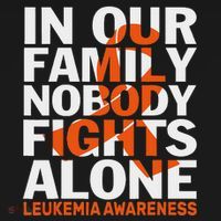 Orange Ribbon For Leukemia Awareness Family Support Button thumb 1