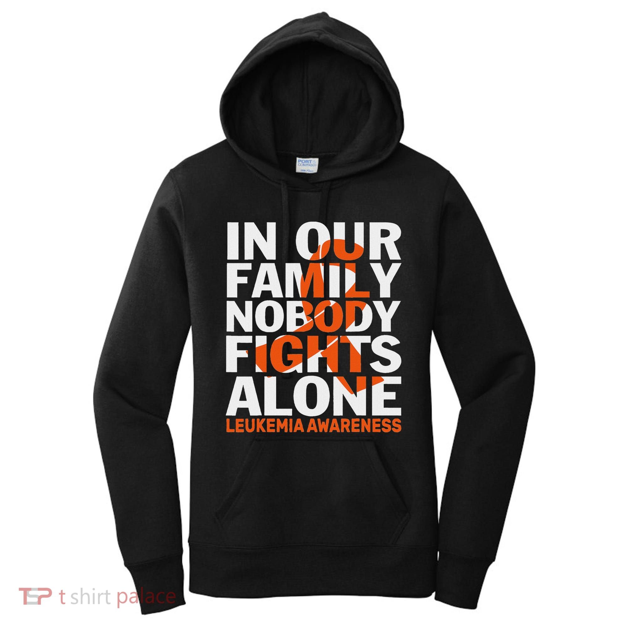 Orange Ribbon For Leukemia Awareness Family Support Women's Hoodie