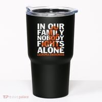 Orange Ribbon For Leukemia Awareness Family Support Tumbler thumb 0
