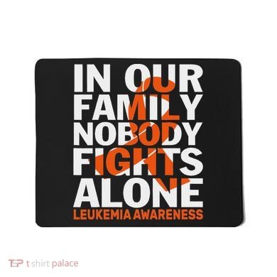 Orange Ribbon For Leukemia Awareness Family Support Mousepad