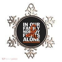 Orange Ribbon For Leukemia Awareness Family Support Ornament thumb 0