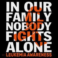 Orange Ribbon For Leukemia Awareness Family Support Ornament thumb 1