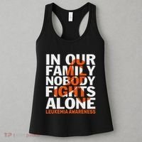 Orange Ribbon For Leukemia Awareness Family Support Women's Tank Top thumb 3
