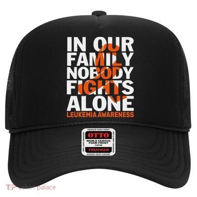 Orange Ribbon For Leukemia Awareness Family Support Hat
