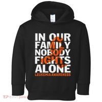 Orange Ribbon For Leukemia Awareness Family Support Toddler Hoodie thumb 0