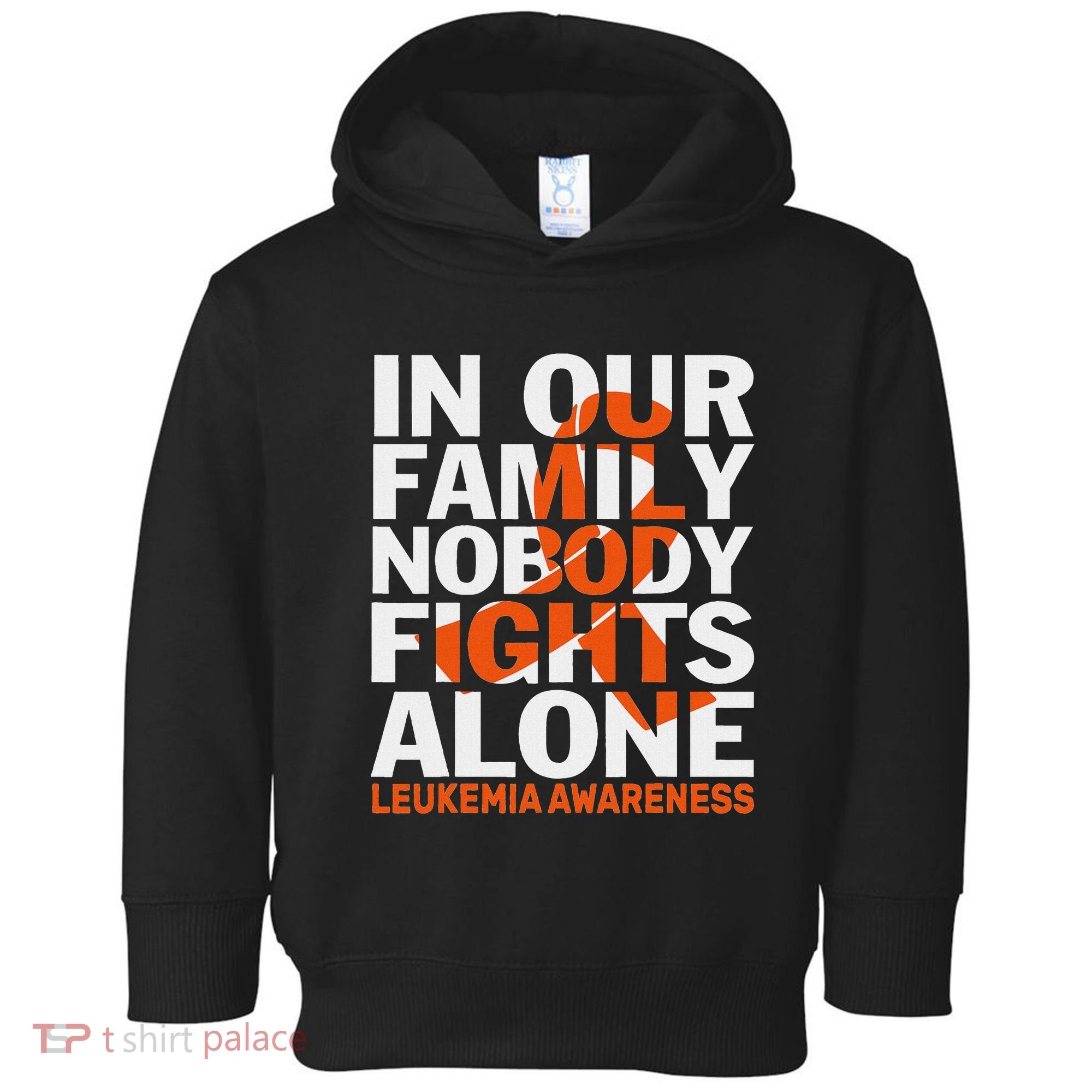 Orange Ribbon For Leukemia Awareness Family Support Toddler Hoodie