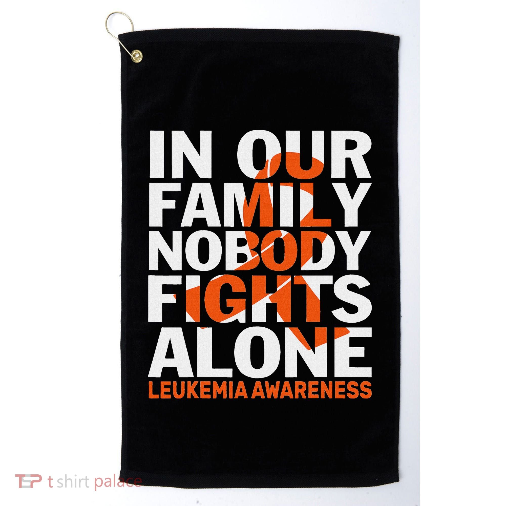 Orange Ribbon For Leukemia Awareness Family Support Golf Towel