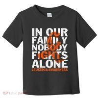 Orange Ribbon For Leukemia Awareness Family Support Toddler T-Shirt thumb 0