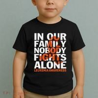 Orange Ribbon For Leukemia Awareness Family Support Toddler T-Shirt thumb 2