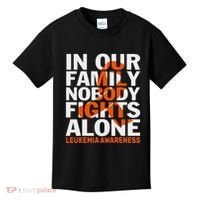 Orange Ribbon For Leukemia Awareness Family Support Kids T-Shirt thumb 0