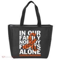 Orange Ribbon For Leukemia Awareness Family Support Tote Bag thumb 0