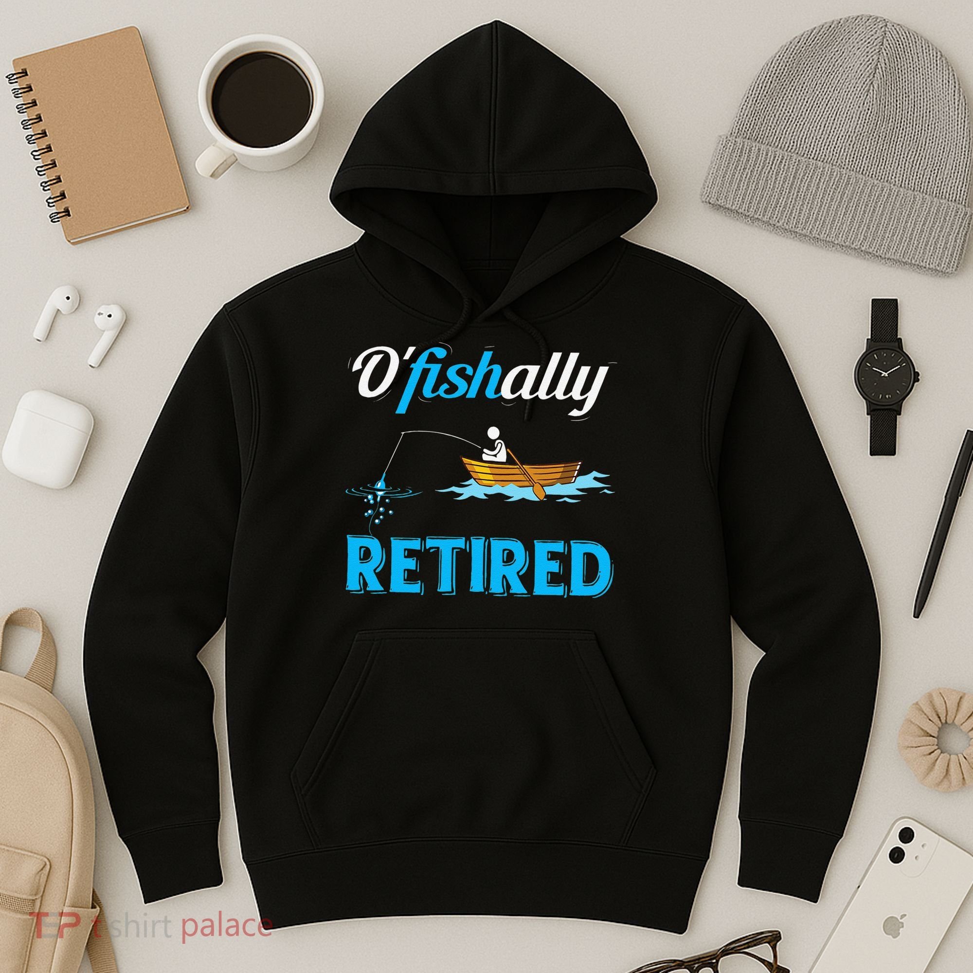 OFishally Retired Funny Fisherman Retirement Gift Hoodie