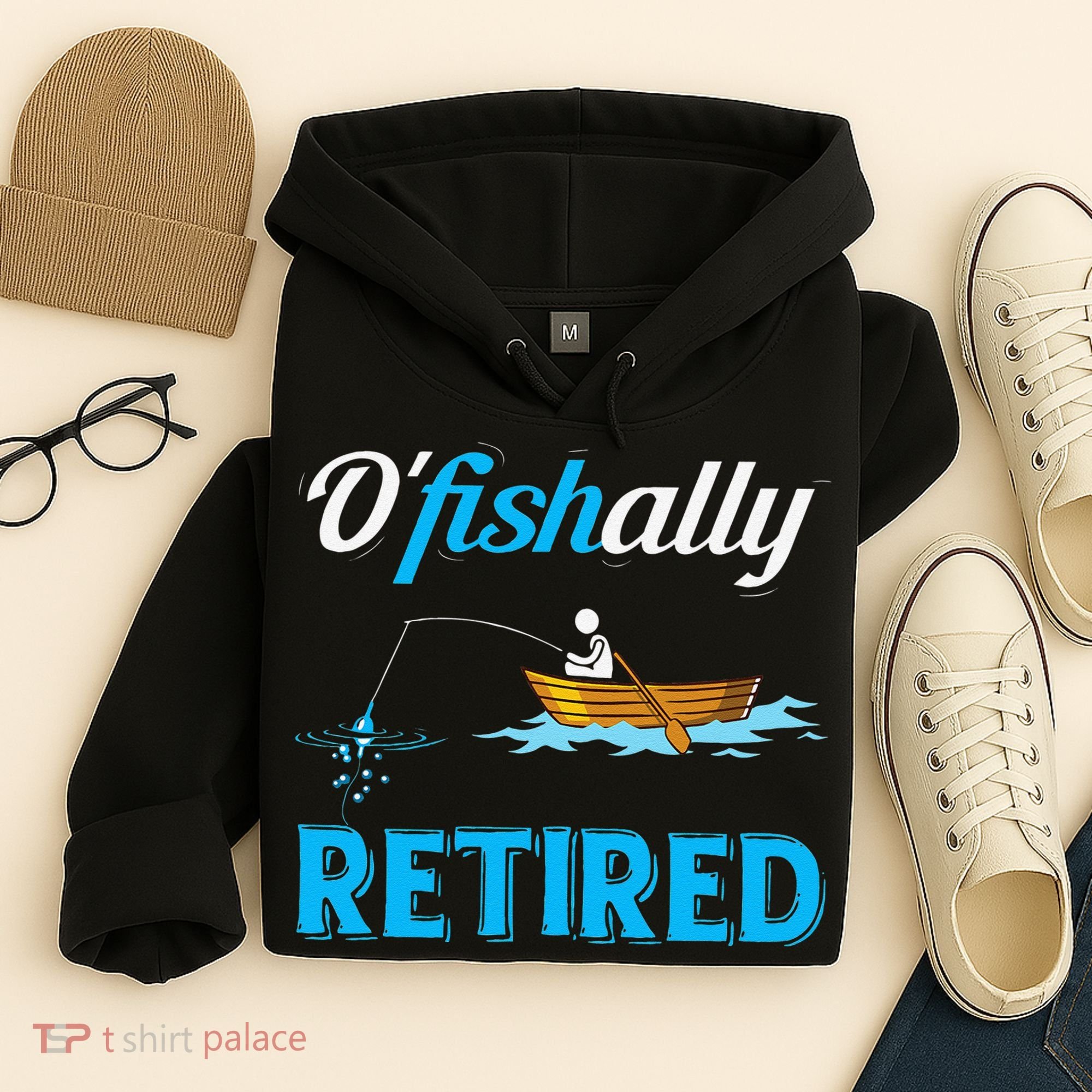 OFishally Retired Funny Fisherman Retirement Gift Hoodie