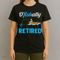 OFishally Retired Funny Fisherman Retirement Gift T-Shirt thumb 4