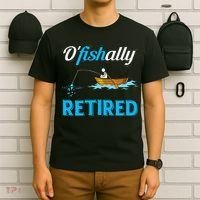 OFishally Retired Funny Fisherman Retirement Gift T-Shirt thumb 6